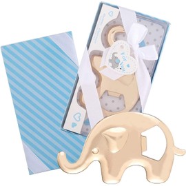 DAJAMAI Bottle Opener Baby Shower Party Favor for Guests Elephant Shaped Bottle Opener Baby Shower Favors Birthday Bridal Shower Souvenirs Wedding Favor Gift (Blue - Elephant, 12)