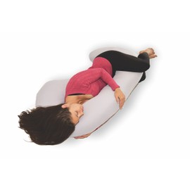 New Microfiber Zippered Replacement Maternity Body Pillow Cover (White)