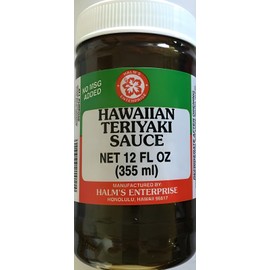 HALM/S Halm's HAWAIIAN Teriyaki Sauce (12 oz Bottle)