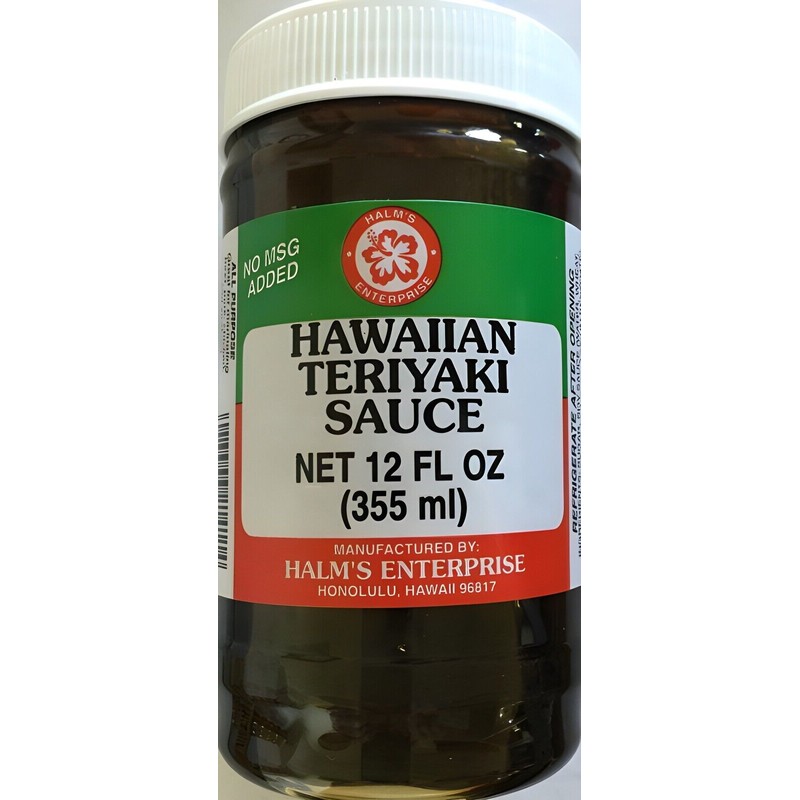 HALM/S Halm's HAWAIIAN Teriyaki Sauce (12 oz Bottle)