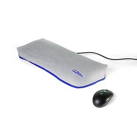 Computer Dust Solutions Keyboard Dust Cover, Covers Large Size PC Keyboards, Silky Smooth Antistatic Vinyl, Translucent Coconut Cream Color with Blue Trim, (20W x2H x9D)