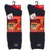 Polar Extreme HEAT MENS BRUSHED SOLID 2 PK NAVY SOCK