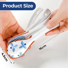 NIDHFG 4 Pieces Of Retro Soup Spoon, Ceramic Spoon, Ramen Spoon, Durable Tableware, Kitchen Supplies.