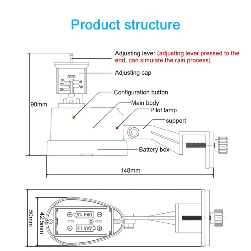 FUNFANG ZigBee Rain Sensor Adjustable Settings Cyclic Timing Irrigation Device
