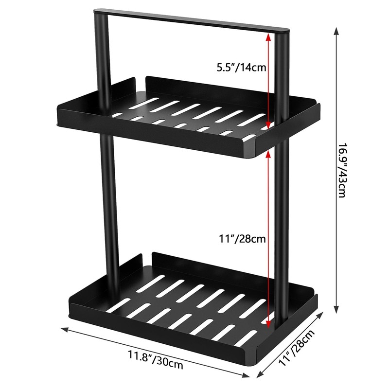 STWWO 2 Tier Bathroom Counter Organizer, Vanity Organizer for Bathroom