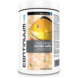 Continuum Aquatics Basis African Cichlid Salts - Professional Water Chemistry Blend for All Rift Lake Cichlid Aquariums, 500 Grams