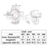 Eujgoov 4 Prong Zinc Plated Carbon Steel T Nuts for