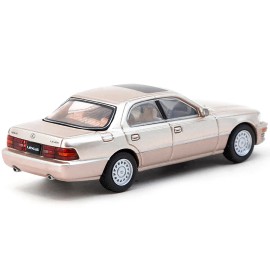 DCD Lexus LS400 (UCF10) 1/64 Diecast Model Right Hand Drive (RHD) Global64 Series in Champagne Beige Metallic Tarmac Works