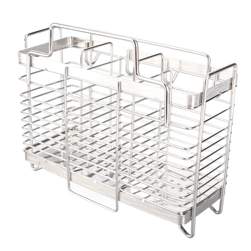 Wall Mounted Chopsticks Cage Stainless Steel Multifunctional Utensil Drying Rack