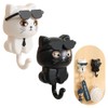 2 Cartoon Cat in Sunglasses Creative Gra-vity Hook Cute Cat