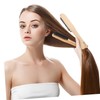 Healeved Shaped Wooden Hair Straightening Comb Static Bristle Brush for