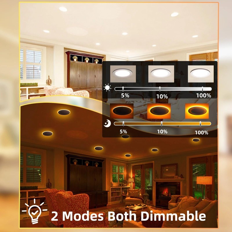 Cmswiftify 12 Pack 6 Inch Recessed Lights, 5CCT Adjustable LED