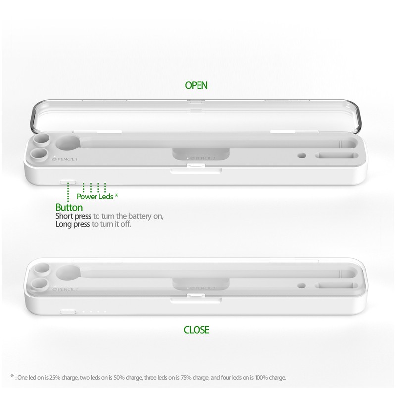 For IOS Pencil Charging Case 570mAh Large Capacity for IOS