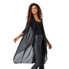 Roman Originals Women's Mesh Sheer Longline Kimono - Ladies Fashion