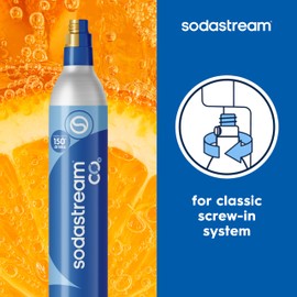 SodaStream CO2 Gas Carbonation Bundle - 3 Cylinders - Blue Screw-in System - Never run out of CO2 Again - Compatible with Fizzi, OneTouch, Jet, Spirit, Penguin, Ninja Thirsti, DrinkMate, Aarke