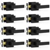Plustool 8 Pack Matte Black Door Handles, Keyless Interior Door