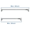 Stainless Steel Adjustable Closet Rod, No-Drill Installation, Heavy-Duty Hanging Bar