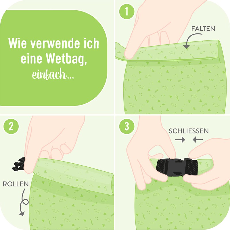 Bambino Mio, Travel Wetbag - Waterproof Reusable Diaper Bag for