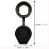 JCBIZ 6pcs 22m Black Door Lock Dust Cover Rubber Waterproof