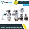 SharkBite 1/2 x 3/8 Inch Compression Angle Stop Valve, Pack