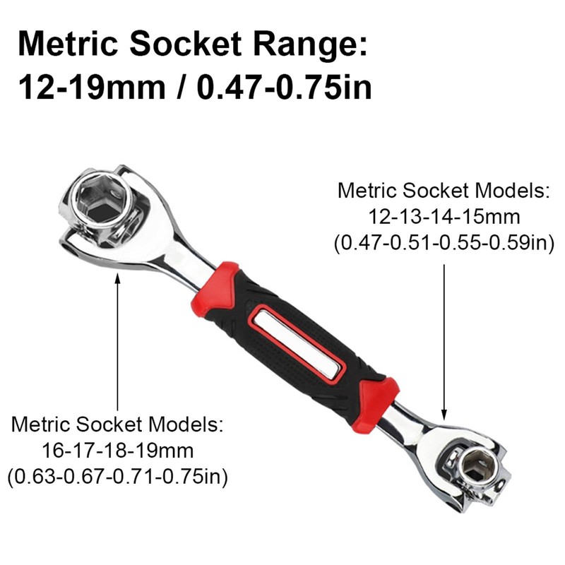 Begot 8 in 1 Socket Wrench, Multi-Function Hexagonal Wrench, Hardware