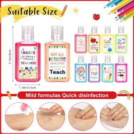 50 Pcs Teacher Appreciation Hand Sanitizer Thank You GiftsMini Hand Soap 1 fl oz Travel Size for Teacher Appreciation Gifts Favors Supplies