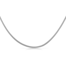 Made by Nami Glasses Chain for Men and Women Snake Design Gold or Silver 70 cm, silver