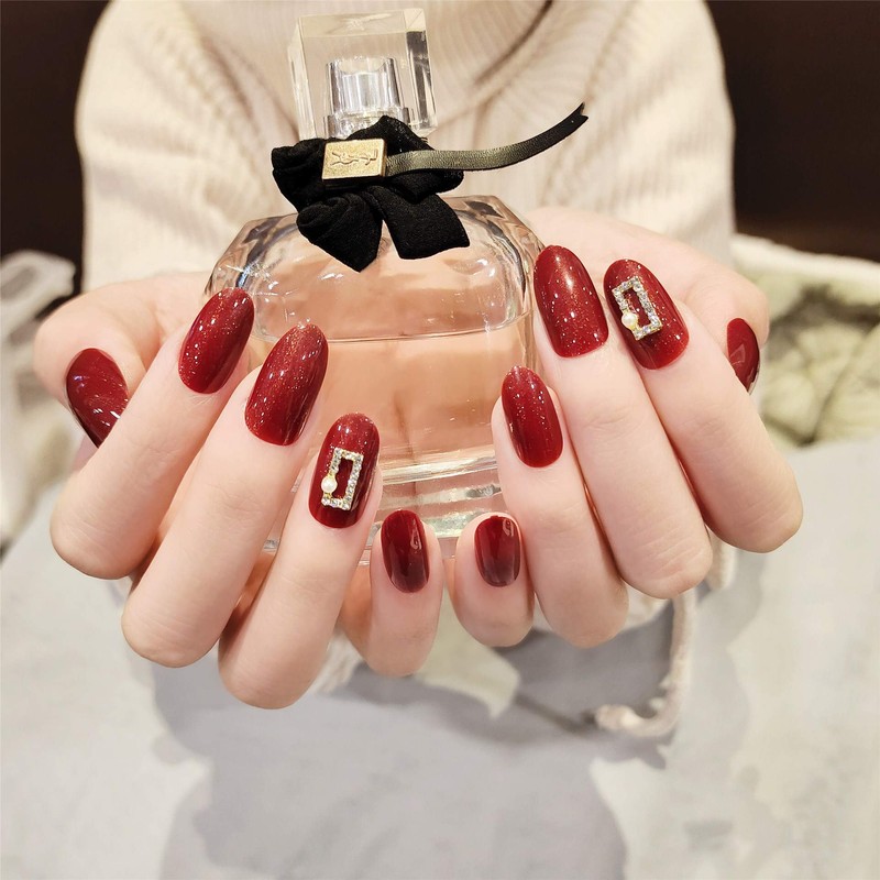 Set of 24 Medium Length Nail Tips for Wedding Party
