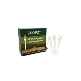 150 Compostable Forks - Large 6.5 Inch Disposable Forks, Eco-Friendly & Durable - Heat-Resistant Utensils, Plastic-Free Cutlery with Unique Box