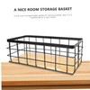 Ipetboom 1Set Creative Iron Art Storage Basket Black Desktop Basket