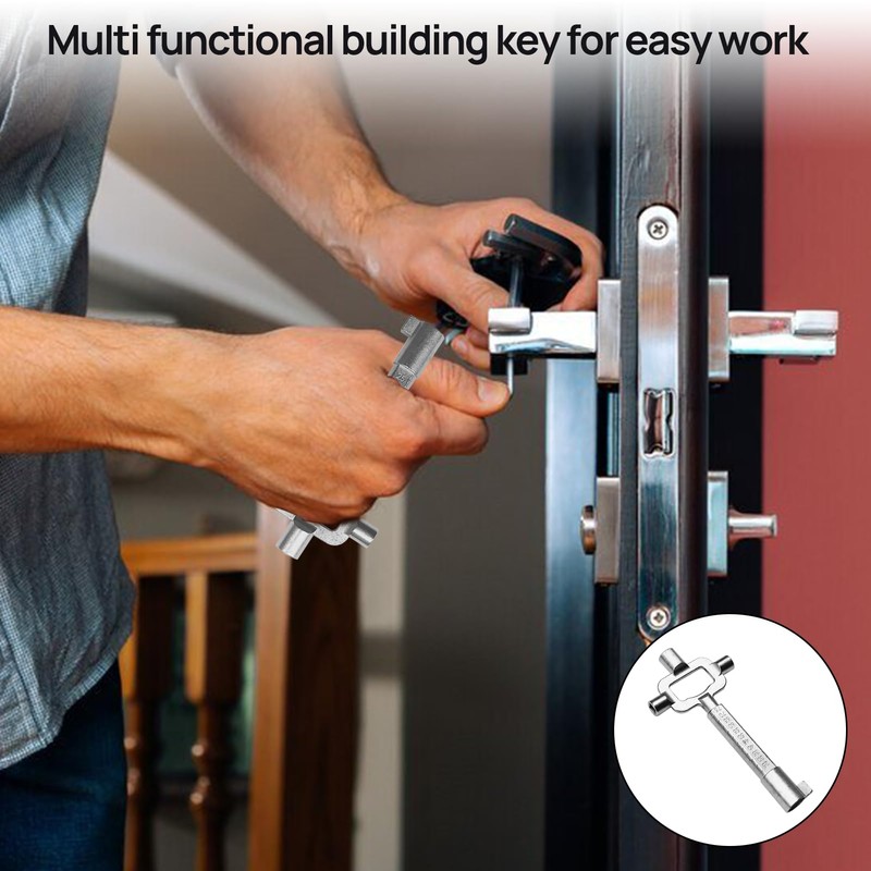keyxer Short universal construction key, universal key, zinc alloy architect