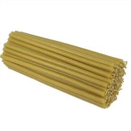 NKlaus 487g (Approx. 100 pcs.) Quality Beeswax Candles soot drip-Free House Church Ritual Candles L: 18cm 36262