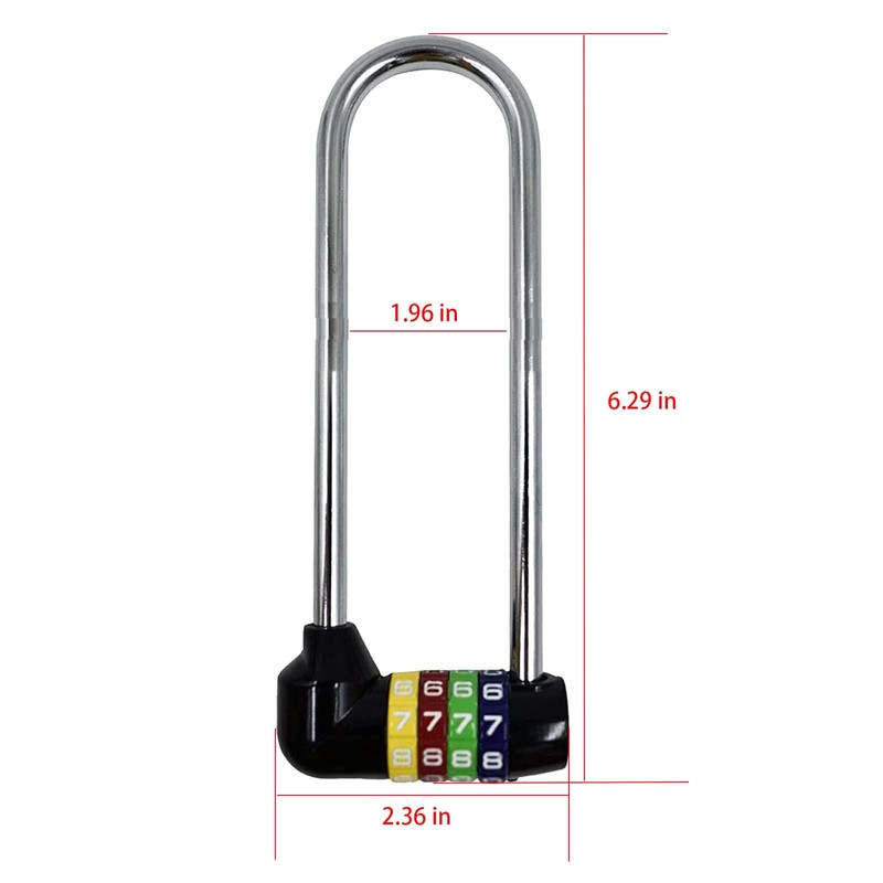 4 Digit Combination Padlock, Sturdy and Secure - 12.5cm/5 inch