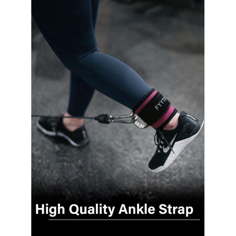 Ankle Strap(Pair) for Cable Machine, Ankle Cuff for Kickbacks, Leg