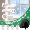 4 Pcs Suction Cup Hooks - Heavy Duty No-Drill Removable