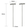 100 Pieces Stainless Steel T-Pins with Clear Box, 53mm/2 inch