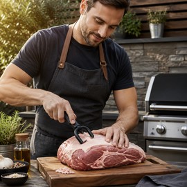 Handheld Meat Fat Trimmer for Beef & Pork – Compact Manual Slicing Tool for BBQ and Kitchen Preparation