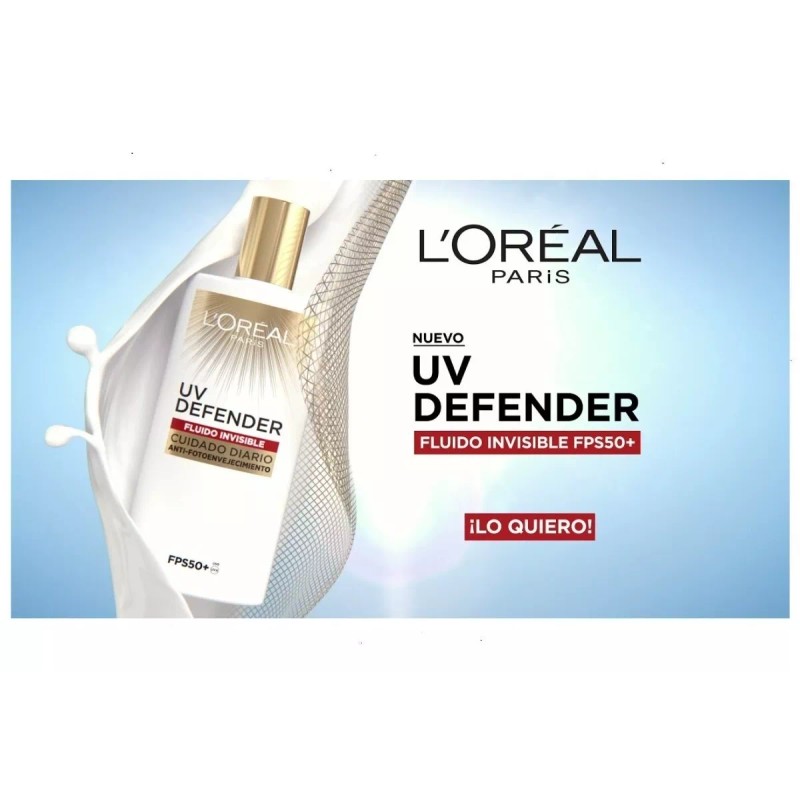 L'Oréal Paris Crema Facial Fluido Invisible Uv Defender Fps50+ Sin
