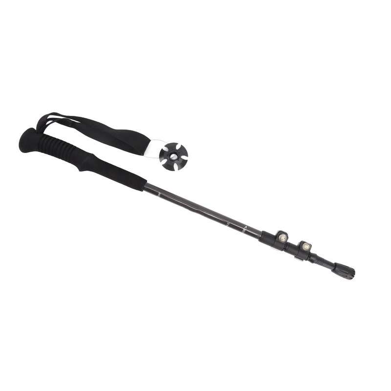 Hiking Stick 3 Section Carbon Fiber Rod EVA Foam Handle