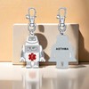 COMTRUDE Robot Medical Alert Keychain Medical Logo Charms Gifts for