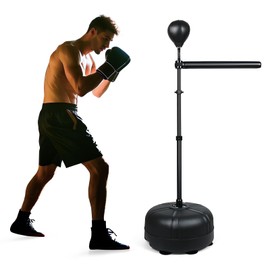 INNOLIFE Height Adjustable Boxing Bar, Boxing Spinning Bar with Punching Bag, Speed Trainer for Home Gym, Black