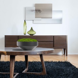 NAHARO New Moss Bowl, Handmade Ceramic. 11" Artificial Moss Bowl Centerpiece for Home Decoration, Living Room, Office