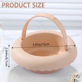 3-in-1 Makeup Brush Cleaner Mat, Silicone Brush Cleaning Bowl, Cleaning Tool & Storage Organizer for Brushes and Air Drying (Beige)