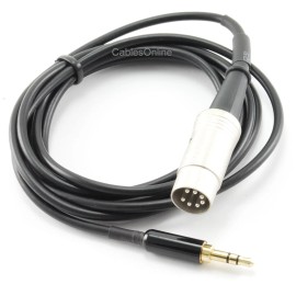 Universal 6ft 3.5mm Stereo Step-Down Plug to DIN-7 Audio Cable, BO-806Z