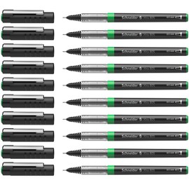 Schneider Xtra 805 Tintenroller (Röhrchenspitze aus Edelstahl, 0,5 mm) 10er Packung grün