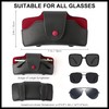GELVTIC Sunglasses Holder for Car Visor Vegan Leather Glasses Case