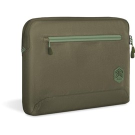 STM Eco Sleeve Fits up to a 16" Laptop – Made of 100% Recycled Fabric, Slim Lightweight and Durable, Protective Padded Laptop Compartment with Front Zipper Pocket - Green