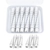 Haespot White 12PCS Stripped Screw Hole Repair Anchor, Door Hinge