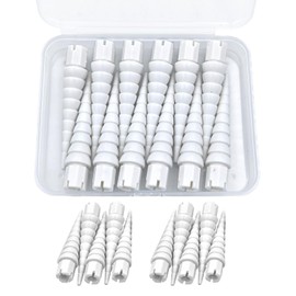 Haespot White 12PCS Stripped Screw Hole Repair Anchor, Door Hinge Screw Hole Filler, Multi Use Wall Anchors, Fits Wood Screws Sizes #2 to #16
