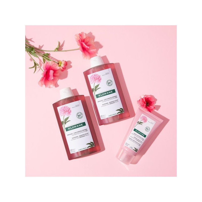 Klorane Peony Shampoo 400ml x 2 + Scalp Pack 150ml